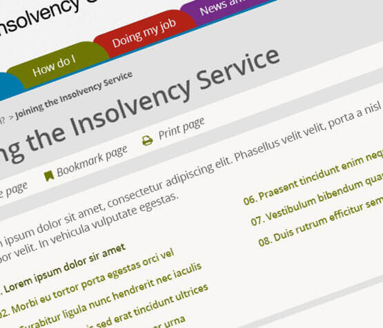 Insolvency Service Intranet